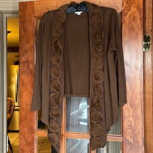 eci New York Large Chocolate brown sweater